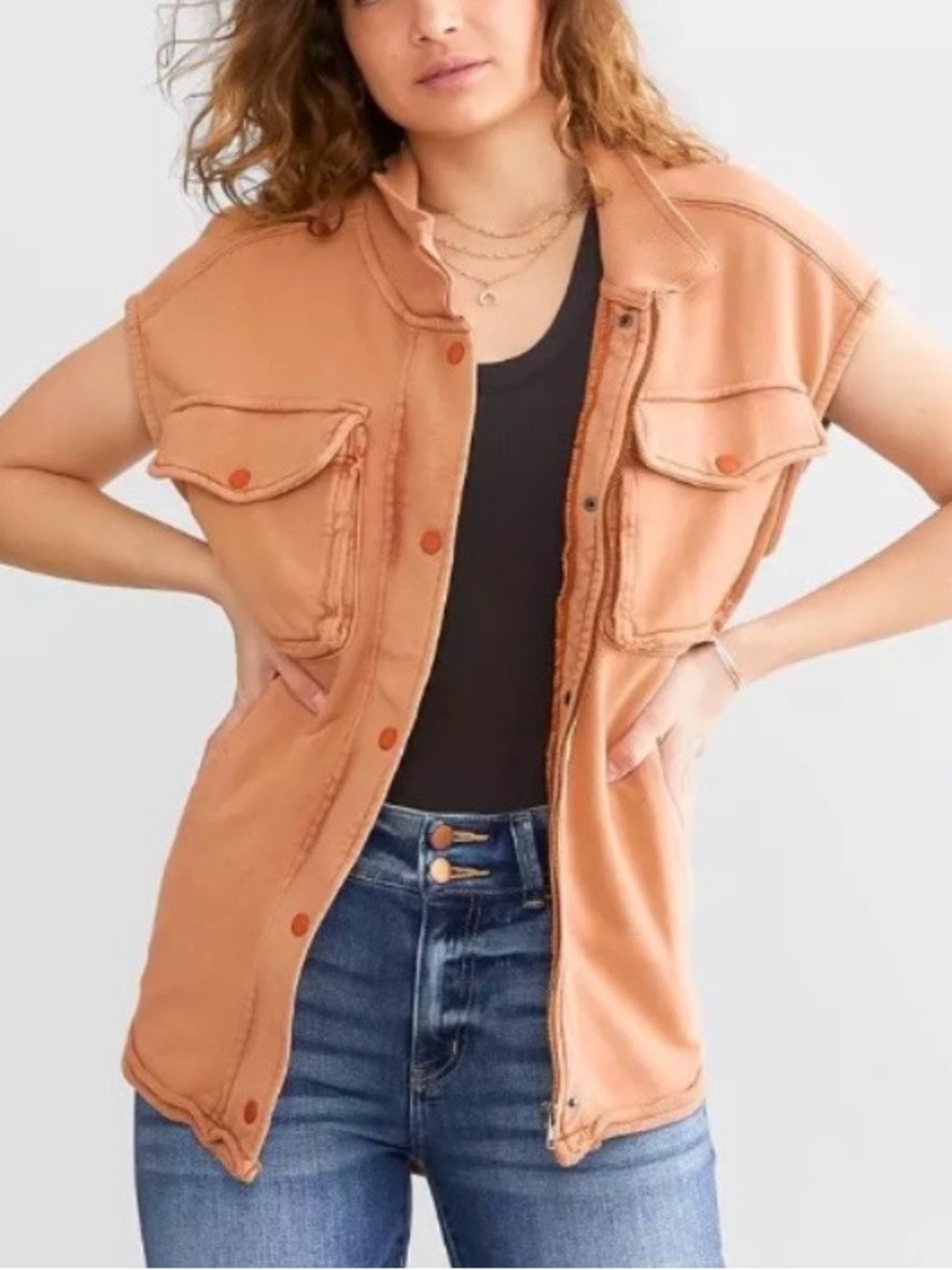 Free People We The Free Coza Utility Vest Size S